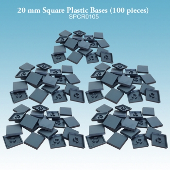 20 mm Square Plastic Bases (100 pcs)